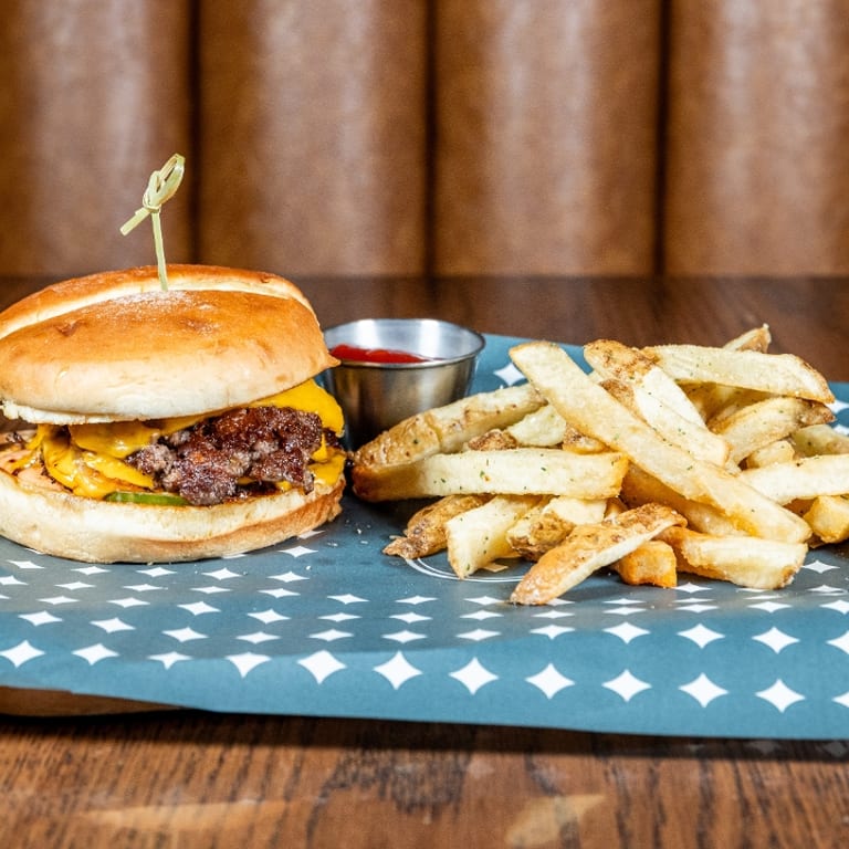 Indulge in Our Breakfast Burger